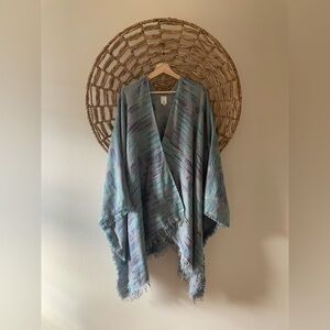 Francesca’s Multicolor Fringe Poncho